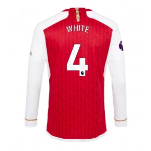 Arsenal Benjamin White #4 Hjemmebanetrøje 2023-24 Lange ærmer